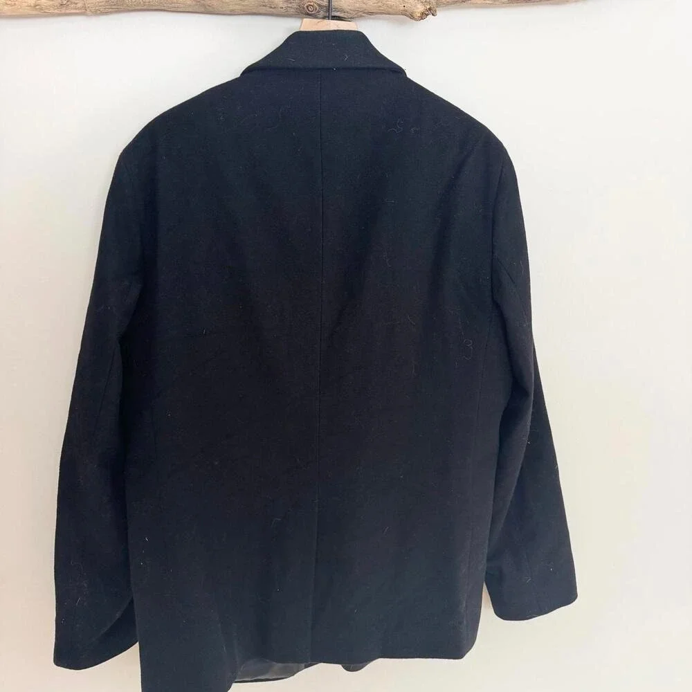 Zara Men Black Wool Blend Blazer Jacket Size US 40‎ EUR 50